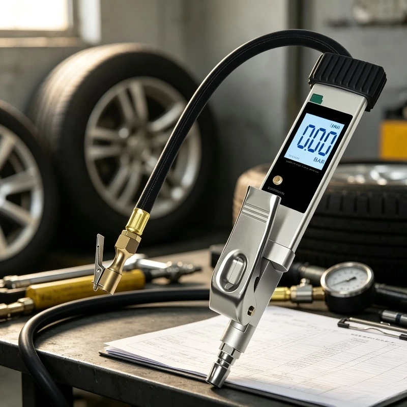High Precision Digital Tire Pressure Gauge Inflator Gun Portable Car Truck Motorcycle Bike Air Pump