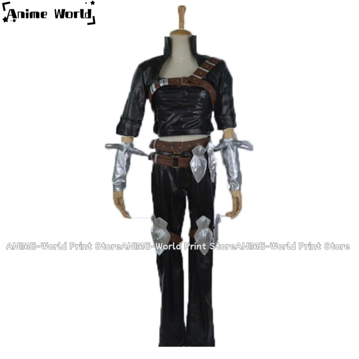 《Custom Size》Game Katarina Black Cosplay Costume