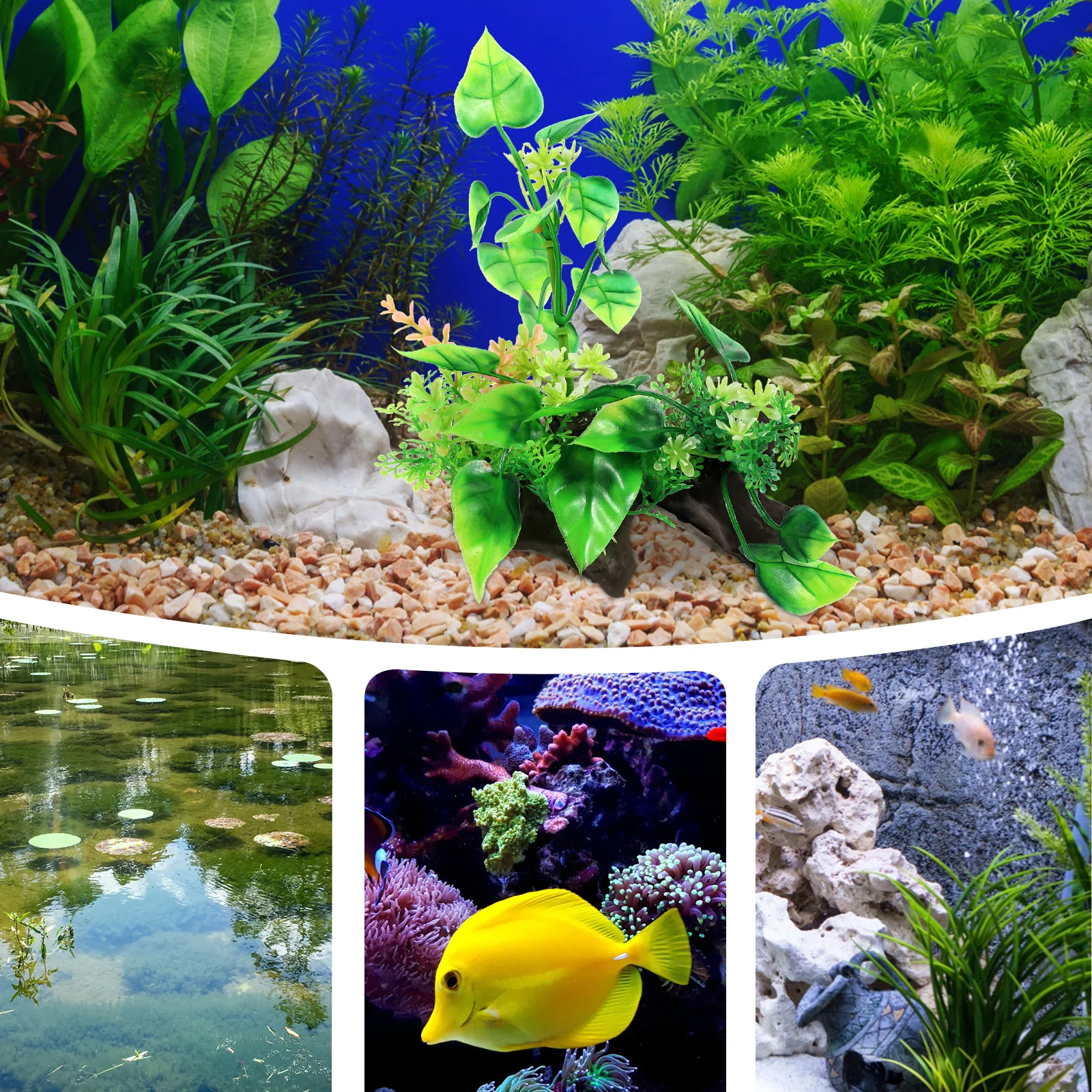 

Aquarium Decorations Simulated Grass Freshwater Plants for Fish Tank Desktop Stylish Creative nament Underwater L scape