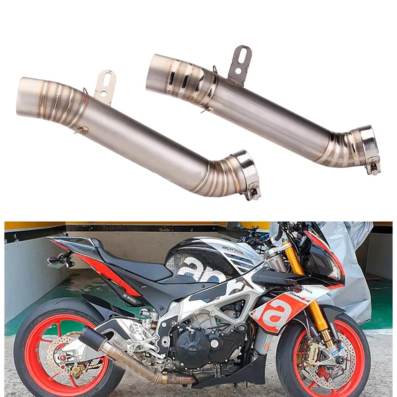 

Motorcycle middle connection exhaust rsv4 connection tube rsv4 exhaust pipe rsv4 middle slip on For aprilia rsv4 2009 to 2015