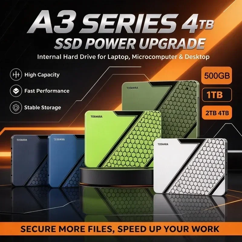 New High Speed 4TB A3 Series Solid State Disk SSD 500GB - 4TB Internal SSD Hard Drive For Laptop Microcomputer Desktop Best