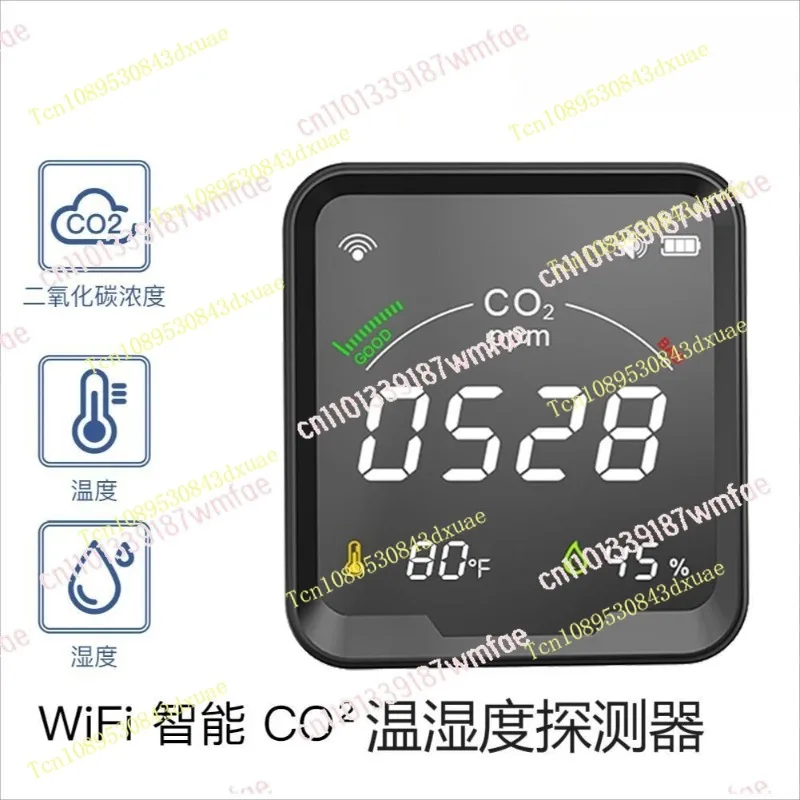Tuya WiFi Smart Air Box CO2 Concentration Detector Alarm Temperature Humidity Gas Monitor Smart Home Air Quality Sensor