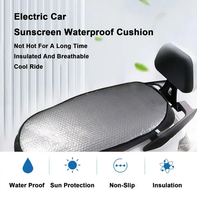 

Motorcycle Seat Cover Waterproof Summer Scooter Sun Pad Heat Insulation Aluminum Foil Seat Cushion Prevent Bask Seat Protector