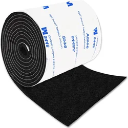 Felt Furniture Pads, Non Slip Self Adhesive Cuttable Felt Strips Black Heavy Duty Felt Strip Roll