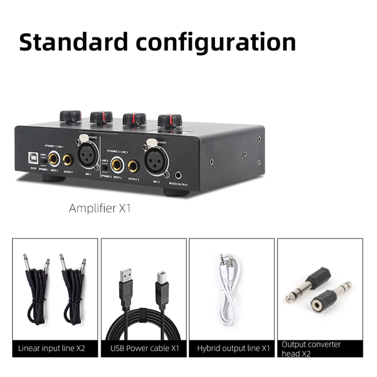 48V Dynamic Microphone Condenser Mic Amplifier Audio 48V Phantom Power Charging for Live Sound Card Speaker B-Sunrise