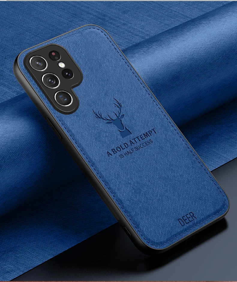 Etui Samsung Galaxy S23 S22 S21 S20 S10 Plus Ultra Etui z miękkiej tkaniny Deer Protective Back Cover Case dla Samsung S20 S23 FE