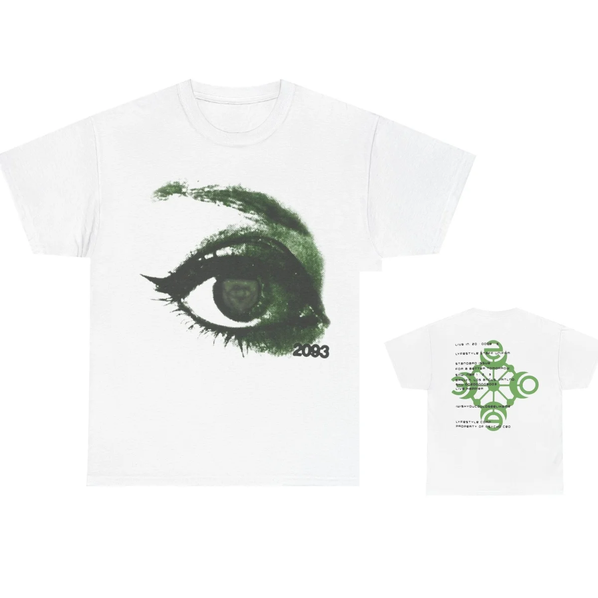 2093 EYE Y2K Cyber Occult Graphic Tee Cotton Mens Womens T-Shirt Streetwear