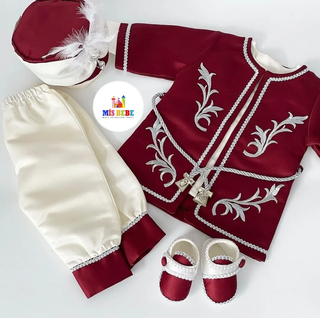 5-Piece Personalized Baby Boy Outfit Set - Custom Winter/Spring Clothing with Hat, Jacket, Pants, and Shoes