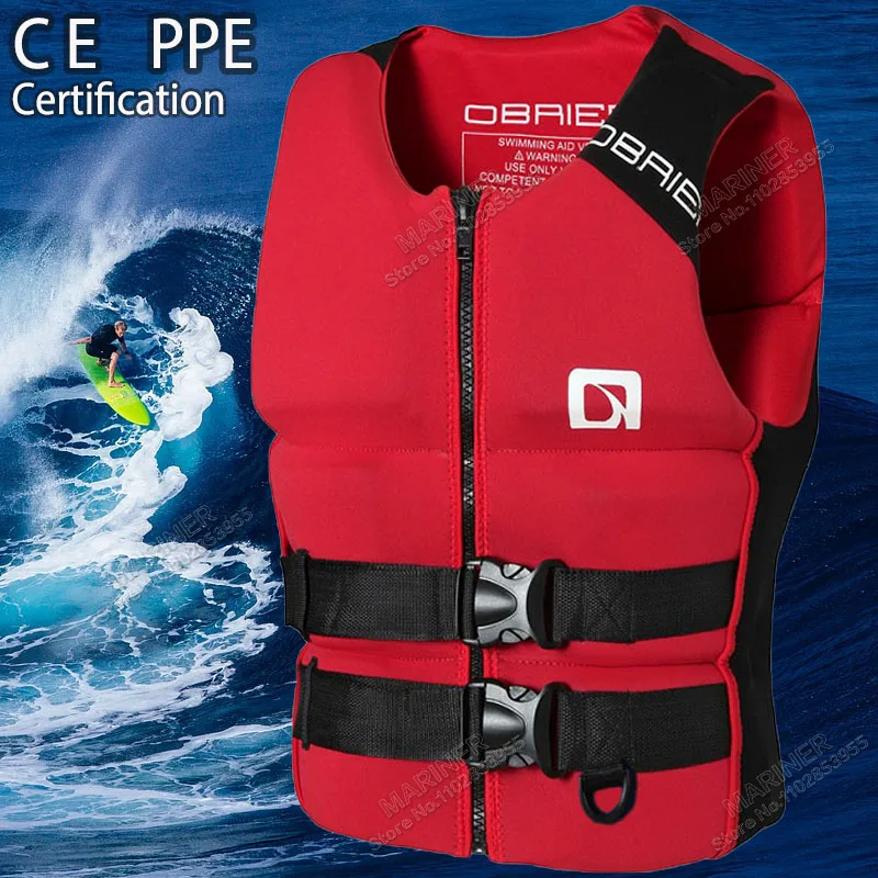 Excellent Neoprene Life Vest for Adults CE Approved Jet Ski Kayak KiteSurf Life Jacket  Raft Drift Wakeboard Life Jackets