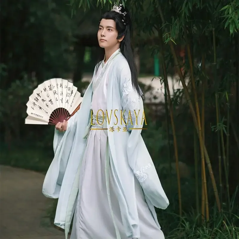 

Hanfu мужской традиционный костюм большого размера Hanfu, костюм для косплея на Хэллоуин