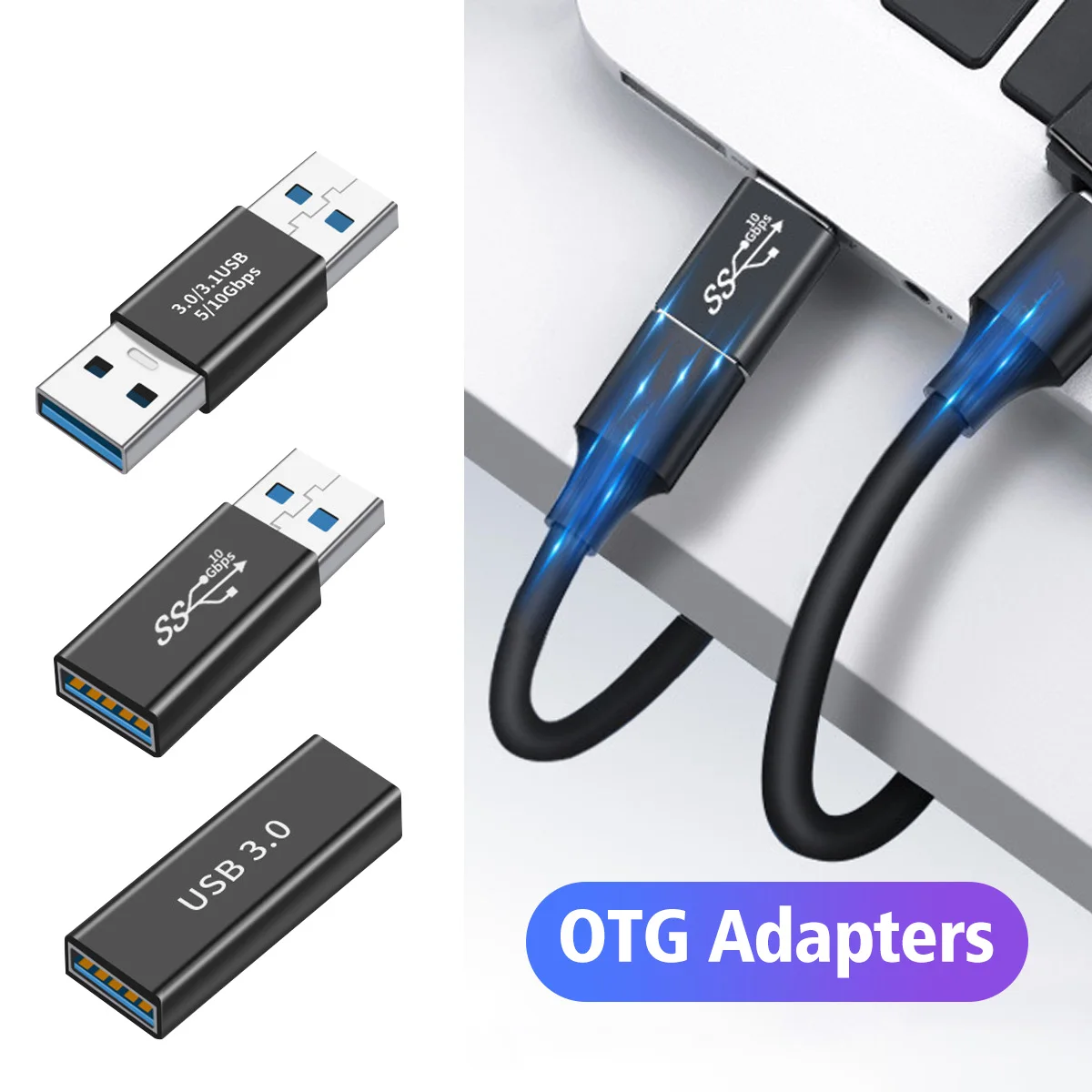 USB3.0 Connector USB To USB Adapter 5Gbps Male to Male Female USB Converter For SSD HDD Cable Extender USB 3.0 Extension Plug