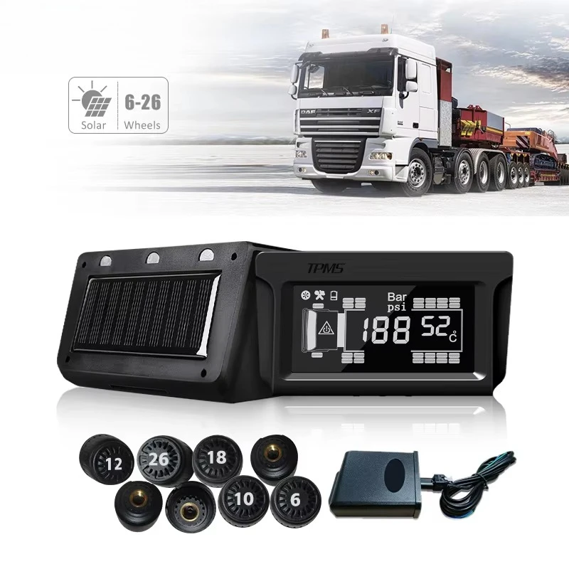 Chinese SPY 433.92MHz Wireless Built-In Solar Powered TPMS Tire Pressure Monitoring Sensor Universal Fitment 2-Year Warranty for