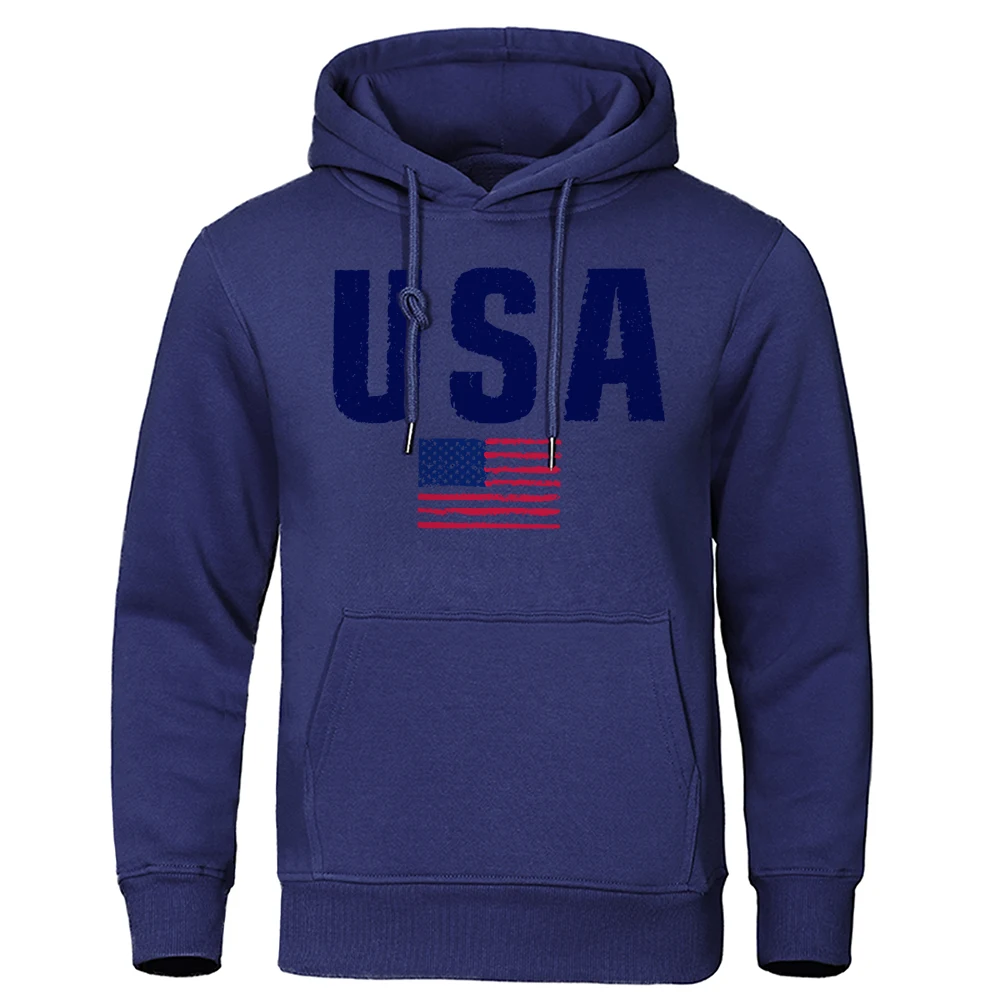 Usa Retro Style Simple Art Design Hoody Men Women Personality Sport Pullover Hoodies Crewneck Casual Clothes Loose Fleece Hoodie