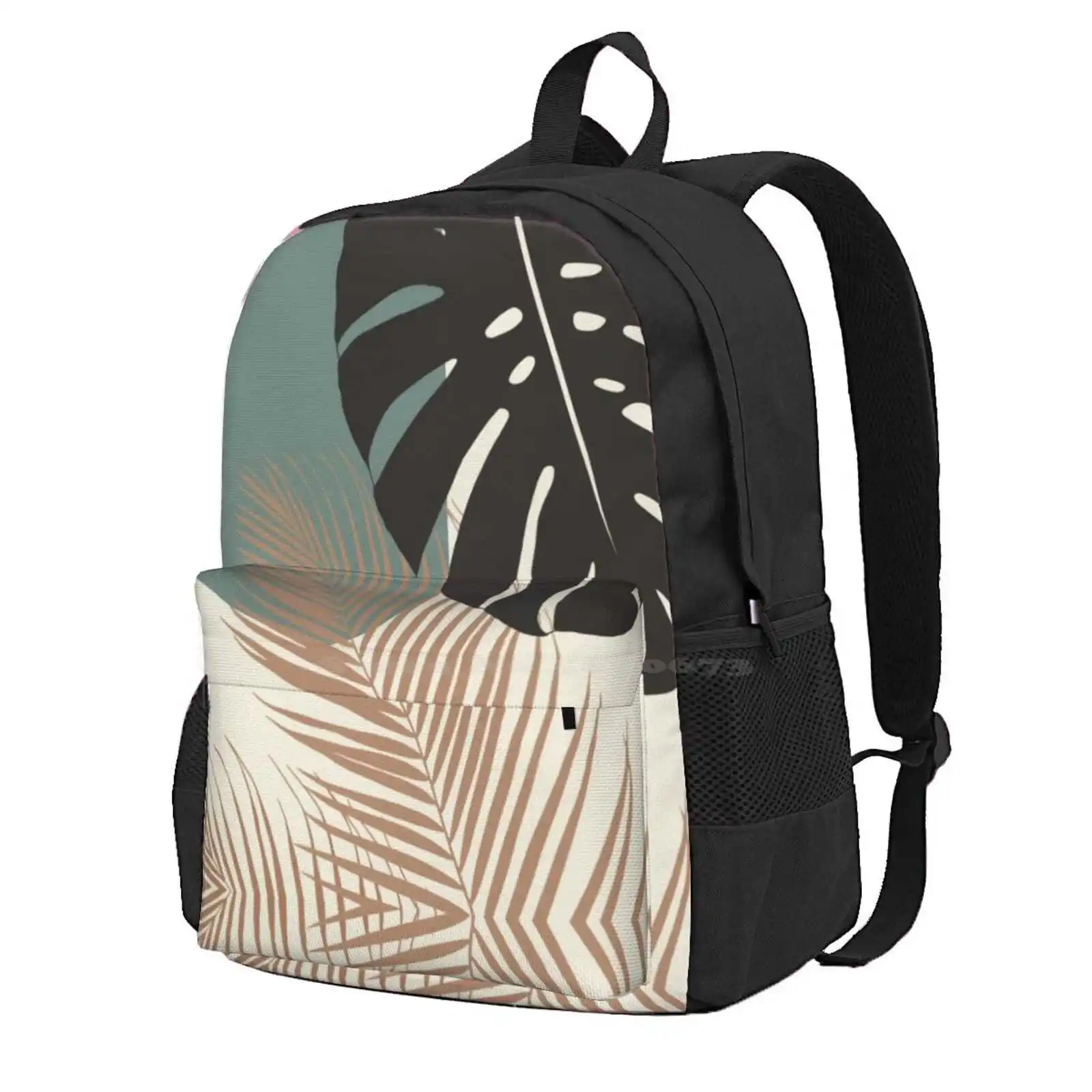 

Minimal Monstera Palm Finesse #1 #Tropical #Decor #Art Hot Sale Schoolbag Backpack Fashion Bags Collage Abstract Leaf Monstera