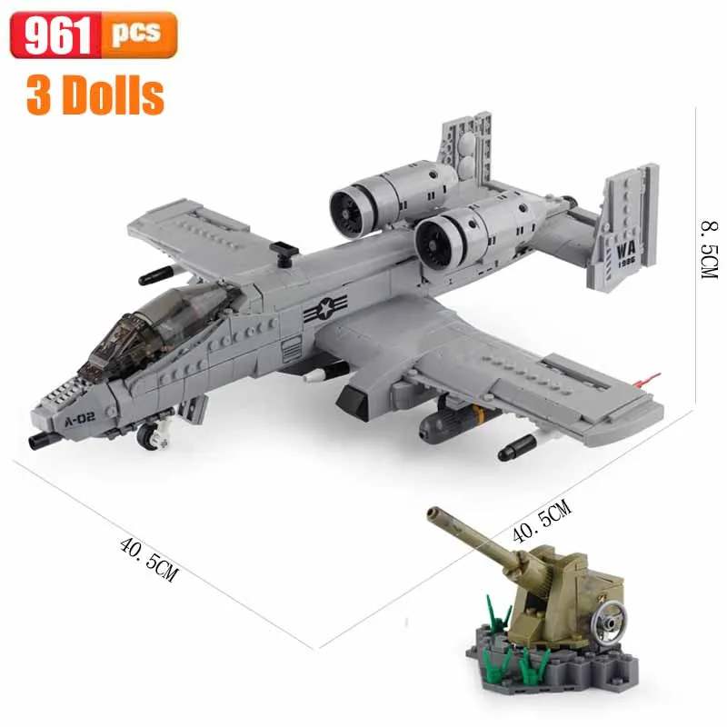 Oorlog A10 Aanval Vechter Bouwsteen Militaire AC-130 Luchtmacht Vliegtuig Model Bricks Set WZ10 Helikopter Speelgoed Voor Kind Verjaardagscadeau