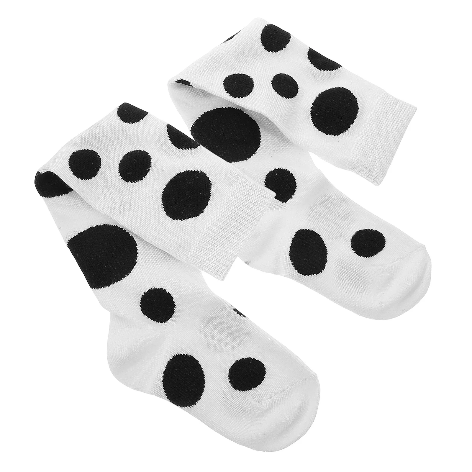 

1Pair Children's Polka Dot Socks Knee High Warm Soft Polyester Long Socks for Kids Non Slip Elastic Cute Winter Stocking