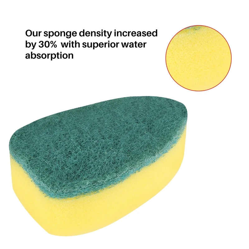 

18 Pieces Dish Wand Refills Replacement Sponge Heads Scouring Scrubber Pads Heavy Duty Dish Wand Sponge For Kitchen Sink Cleanin