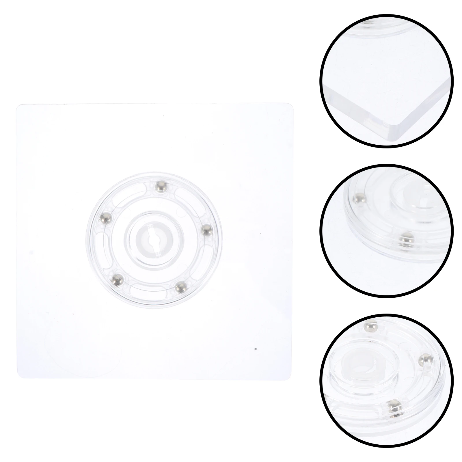 Cake Stand Rotating Table Turntable Base Baking Supplies for Decorating Transparent Tables
