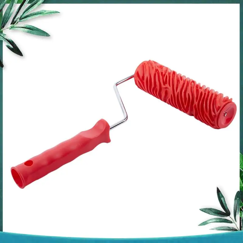 (NOVO) Rolo de pintura de listra de zebra em relevo de 7 polegadas com alça para decoração de parede