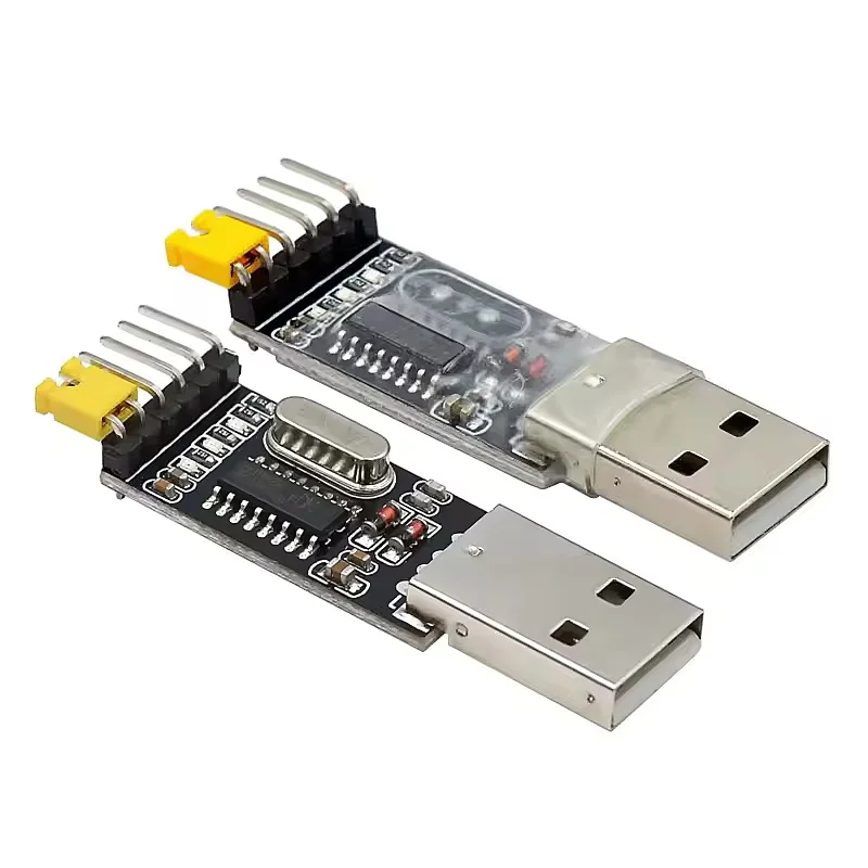 CH340G flashing board module, the USB to TTL conversion cable for STC microcontroller, and the ninth flashing process