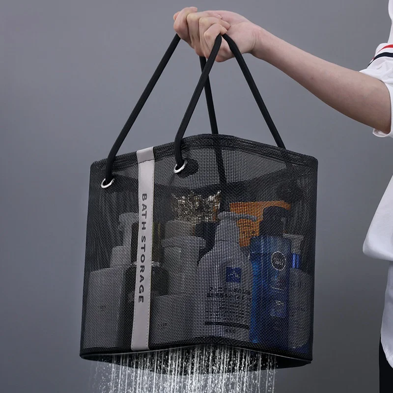 Fashion Mesh Tolietry Bag For Women Cosmetic Bag Travel Portable Large-Capacity Makeup Case Organizer Storage Bag Travel Handbag