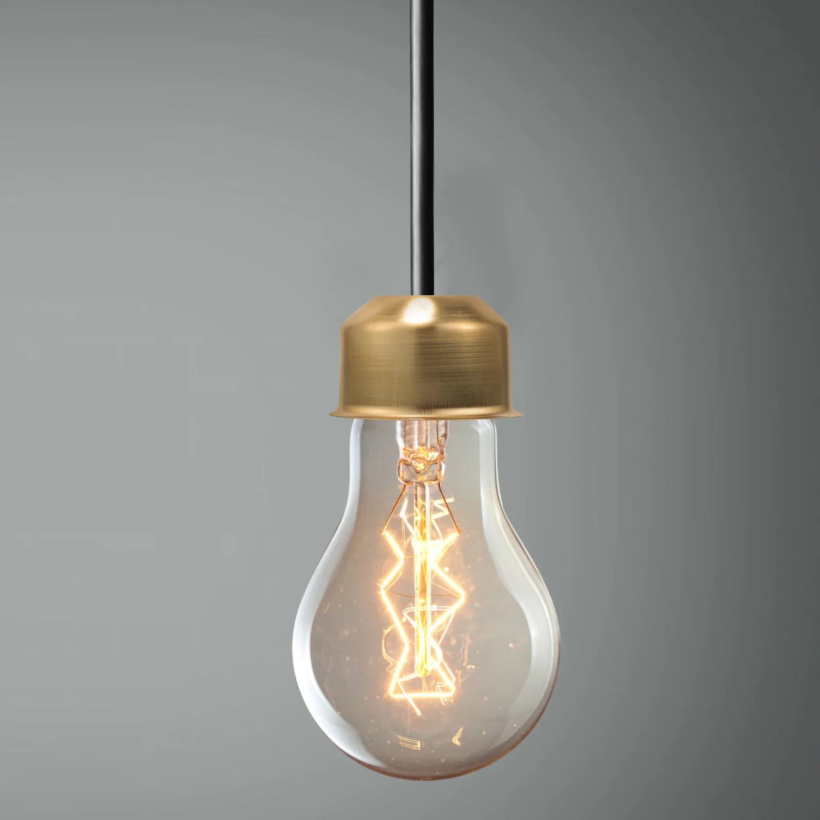 Modern Finials E27 Lamp Cup Table Holder Wrought Iron Pointed Ceiling Reverse Side Metal Half Package Shell Lighting Shades