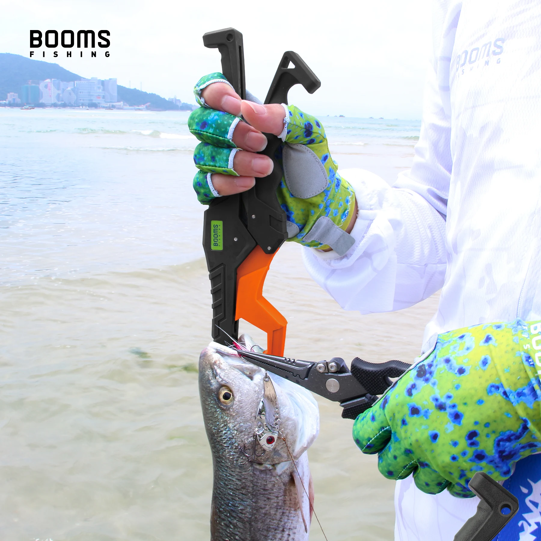 6 ألوان الصيد القابض كماشة 50 كجم قدرة تحمل قوية الأسماك الشفاه كليب قبضة تحكم الألياف الزجاجية المنتزع معالجة أدوات