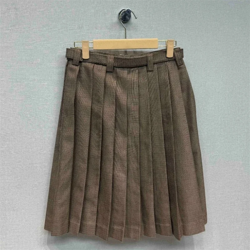 

for Women Long Skirts u481174 Autumn and Winter New Style Medium Plaid Pleated Skirt Skirts Non Strech Slim Fit 24ss New