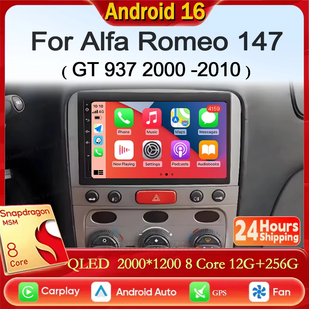 7' Android Carplay für Alfa Romeo 147 GT 937 2000-2010 Auto GPS Navigation Wireless Carplay Multimedia Player Touchscreen WIFI