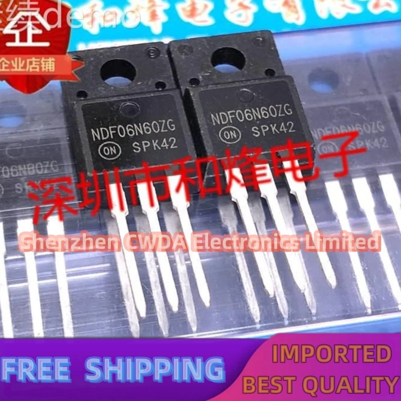 10PCS-20PCS  NDF06N60ZG  TO-220F 600V 7.1A    In Stock Can Be Purchased