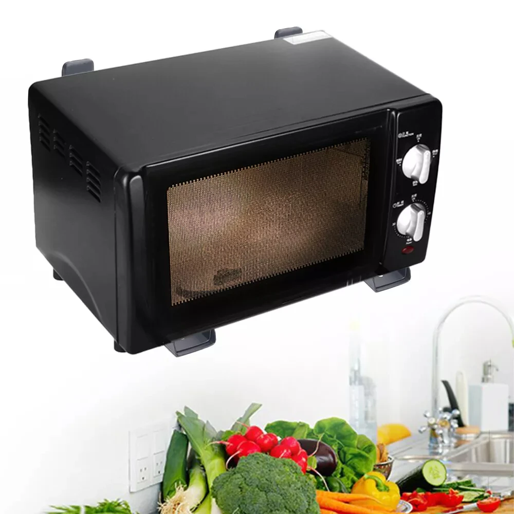 

Adjustable Wall Mounted Microwave Bracket, Heavy Duty Stainless Steel Shelf Rack