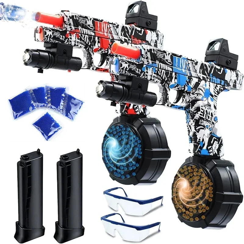 New Electric  Ball Toy Gun Splatter Ball & 100000 Water Beads Birthday Halloween for Boys and Girls Ages 12+ 2024