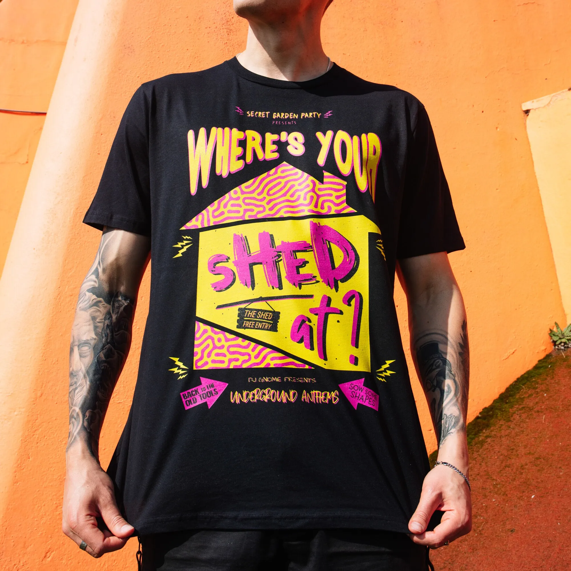 Where’s Your Shed At Men's Festival T-Shirt