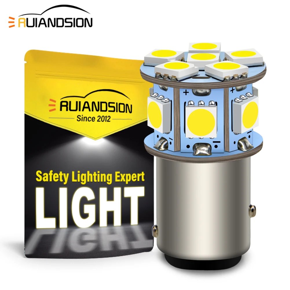 RUIANDSION 1x 1157 BAY15D P21/5W LED Car Tail Light DC 6V 12V 24V Stopping Reverse Brake Lights for Suzuki Class Old Vehicle
