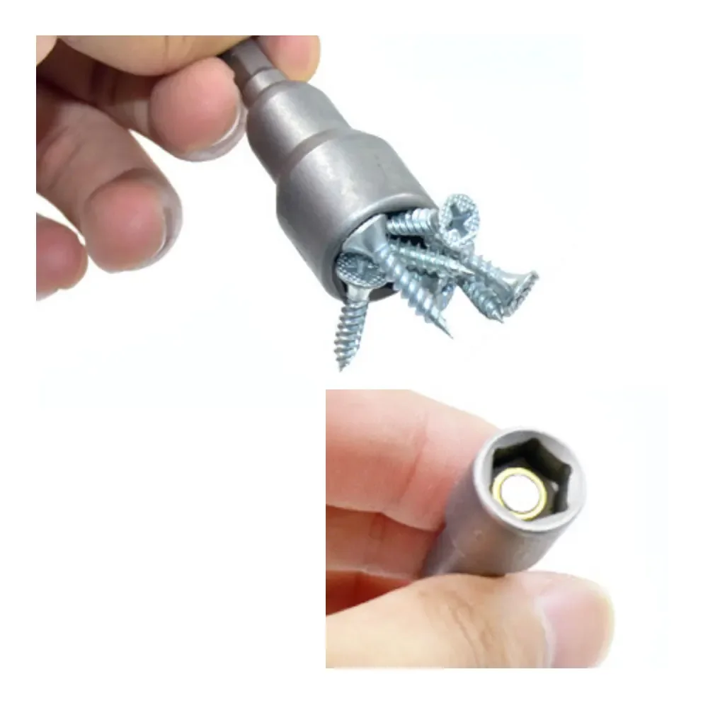 Imagem -02 - Krachtige 14 Peças 619 mm Adaptador de Soquete de Impacto 6.35 mm Hex Shank 65 mm Comprimento Aprofundar Magnético Power Nut Driver Broca Conjunto