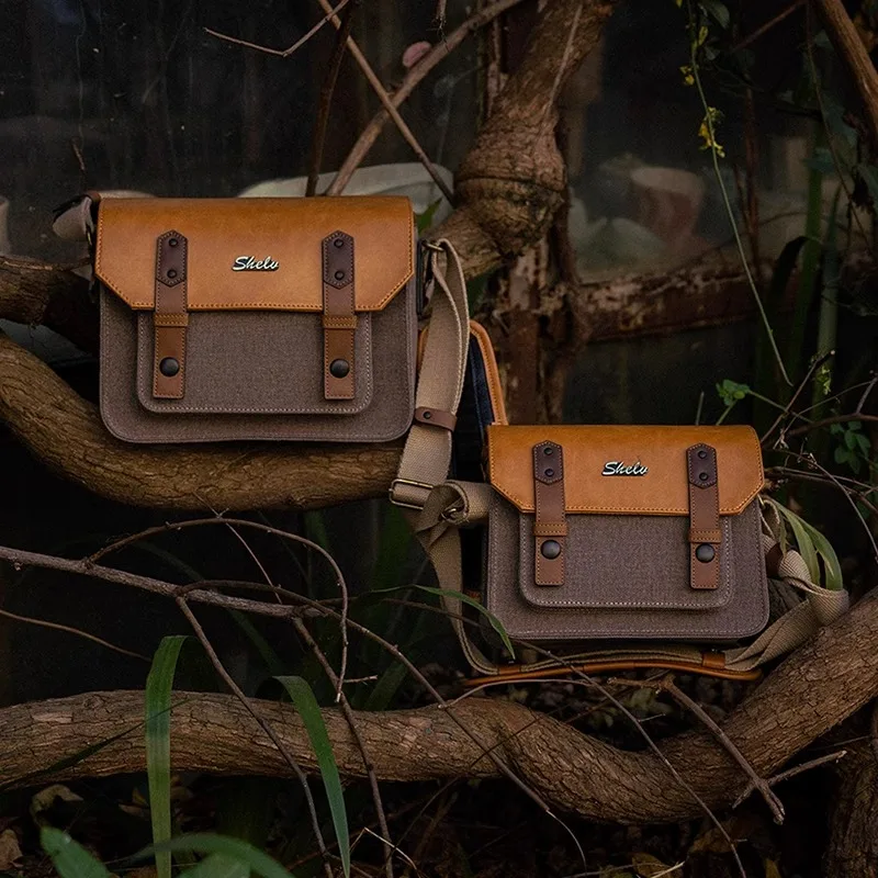 Retro digital camera bag for Fuji XT50 XT30 Sony KONICA MINOLTA mirrorless camera bag single shoulder waterproof - Image 4