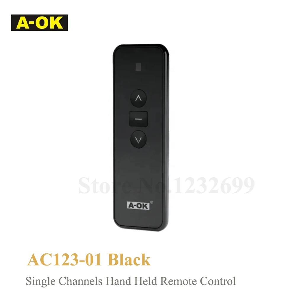 A-OK AC123 1/2/6/16 Channel Remote Controller Hand Holding Emitter for A-ok Electric RF Curtainn Motor Smart Home Control