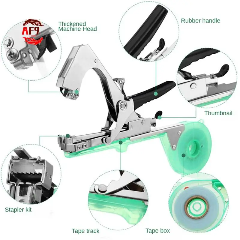 

AF90-Plant Branch Hand Tying Staples +Tapener +Tapesbinding Machine Flower Vegetable Garden Tapetool Garden Tools