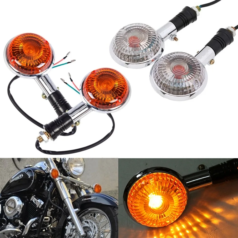 Luz indicadora de señal de giro para motocicleta, lámpara intermitente para Yamaha Road Star, Royal Star, V Star 1100 250 650, Virago 500, Vmax 1200