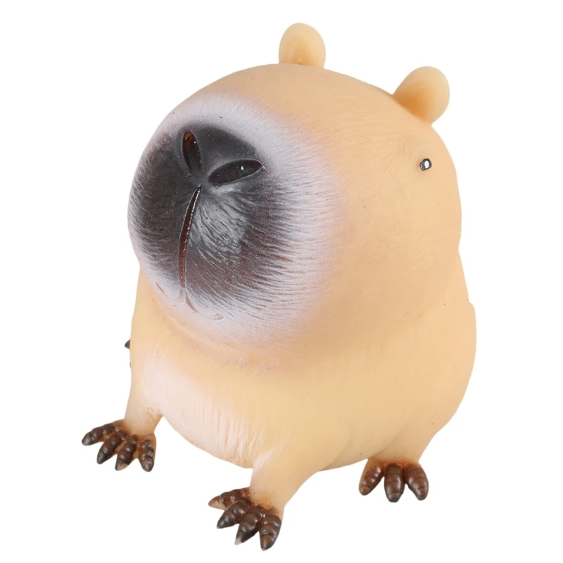 Stress Relief Toy for Adult Hand Squeeze TPR Capybara Toy Squeeze Anxiety Toy Home Decors Office Kids Goodie Bag Fillers