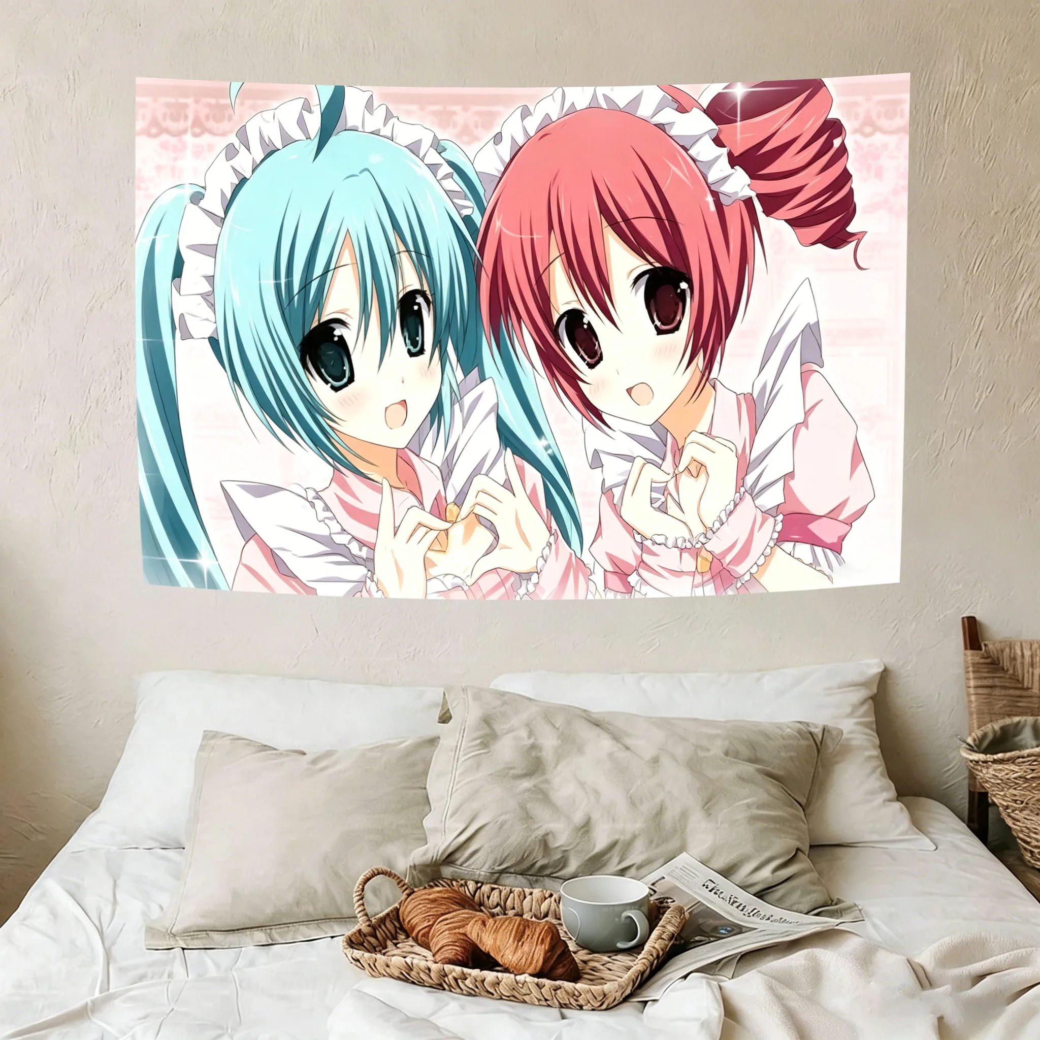 Tapeçaria de Anime com Meninas - Anime Merchandise Sales avaliação e preço