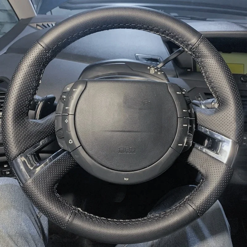 Microfiber Leather Steering wheel Cover For Citroen C4 Picasso 2007 2008 2009 2010-2013 Handle Cover Interior Car Accessories