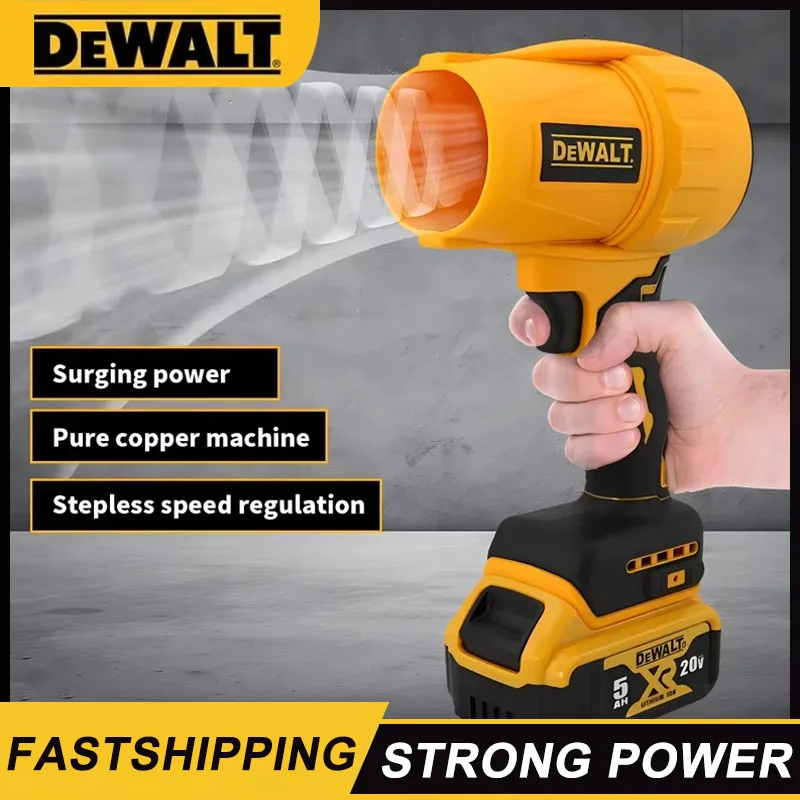 Dewalt-soplador de aire sin escobillas, ventilador Turbo inalámbrico de 30000RPM, secador de ventilador violento de mano, herramienta de soplado de polvo recargable de 20V
