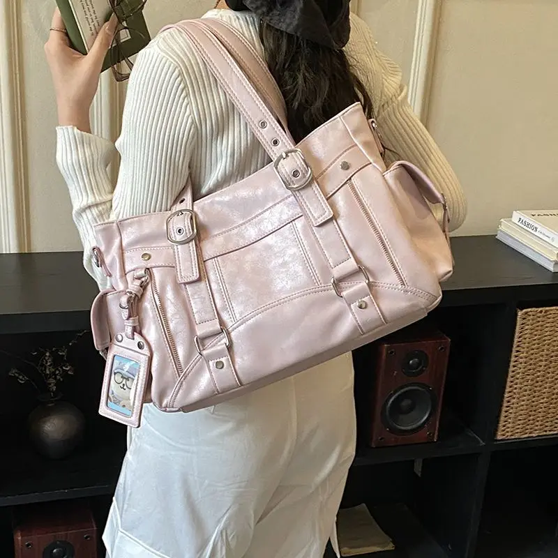 

New Stylish Portable Motorcycle Bag, A Simple and Spacious Multi-purpose Single-shoulder Tote Bag, Suitable for Women To Use.