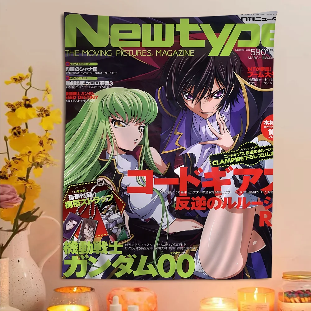 Code Geass Classic Japanese Anime Cartoon Tapestry For Living Room Home Dorm Decor INS Home Decor