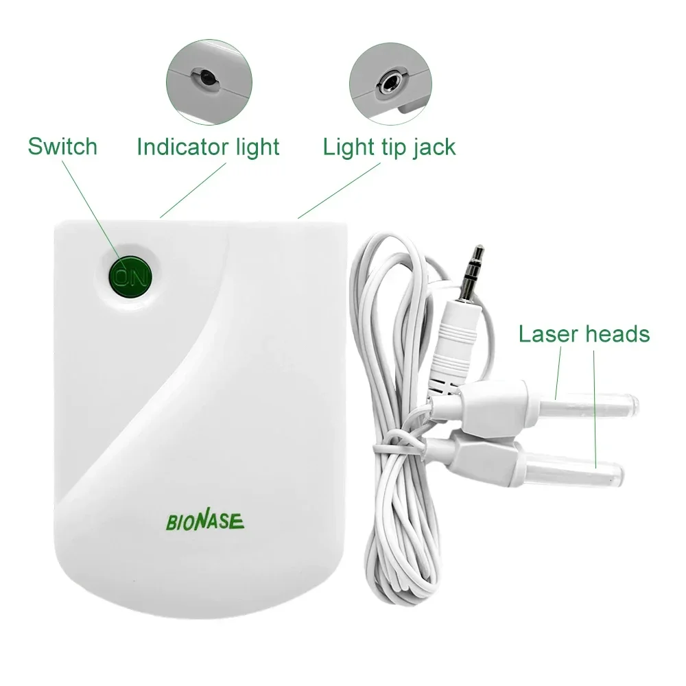 Nose Rhinitis Relief Treatment Machine Sinusitis Nose Cure Therapy Massage Device Laser Hay Fever Low Frequency Pulse HealthCare