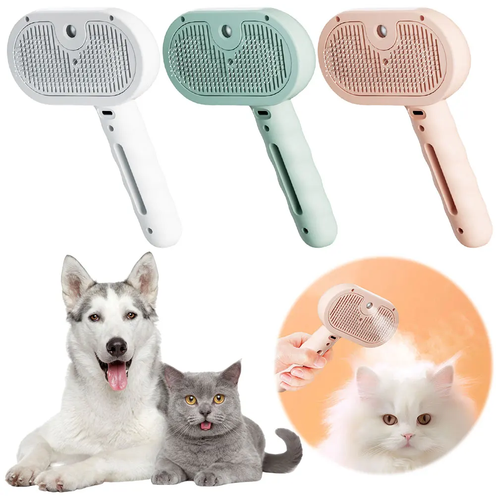 3 in 1 Cat Steam Brush Cat Hair Brush Pet Brush Pet Hair Cleaning Brush Comb for Shedding & Grooming for Cats Dogs Small Animals