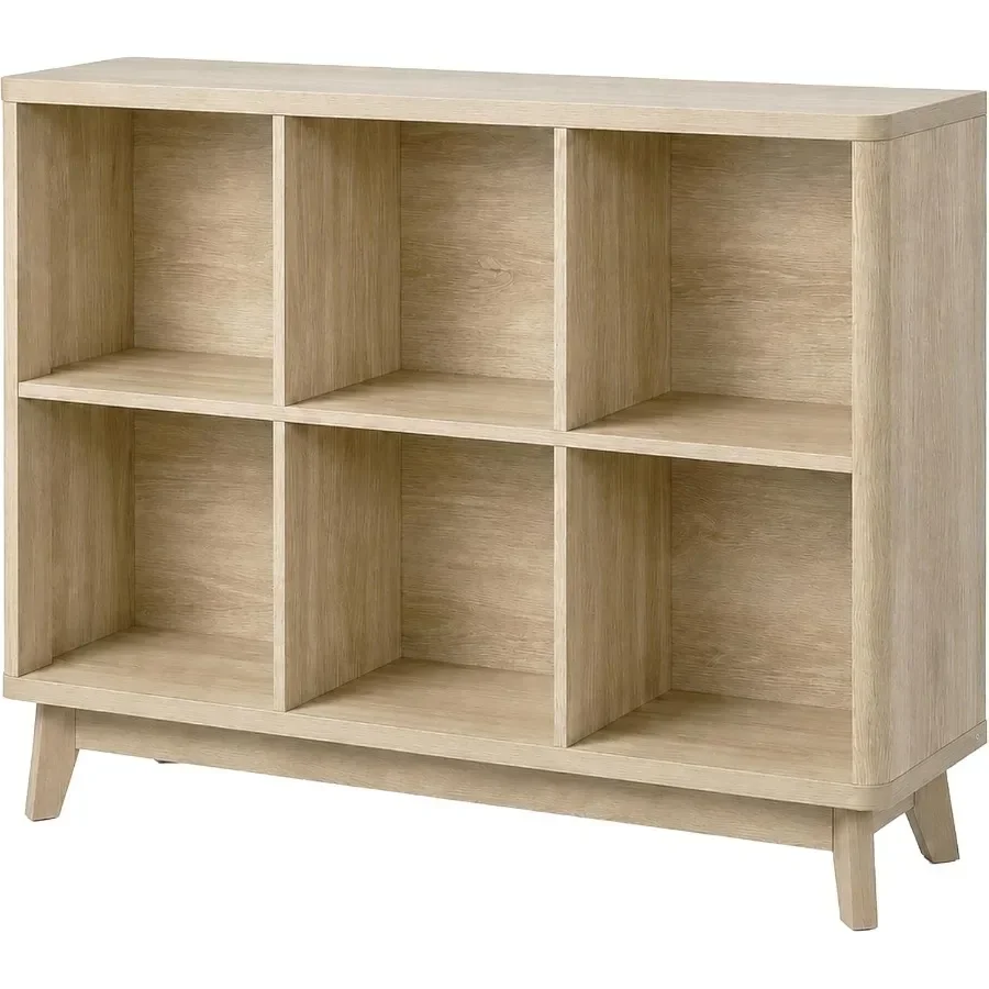 6 Cube Horizontal Storage Organizer Bookshelf with Legs, 40