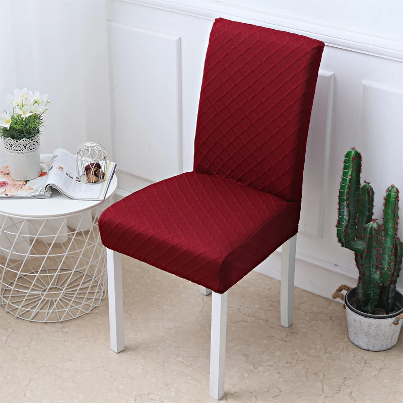 M Size Solid Color Elasticity Bar Chair Cover Short Size Seat Case-022