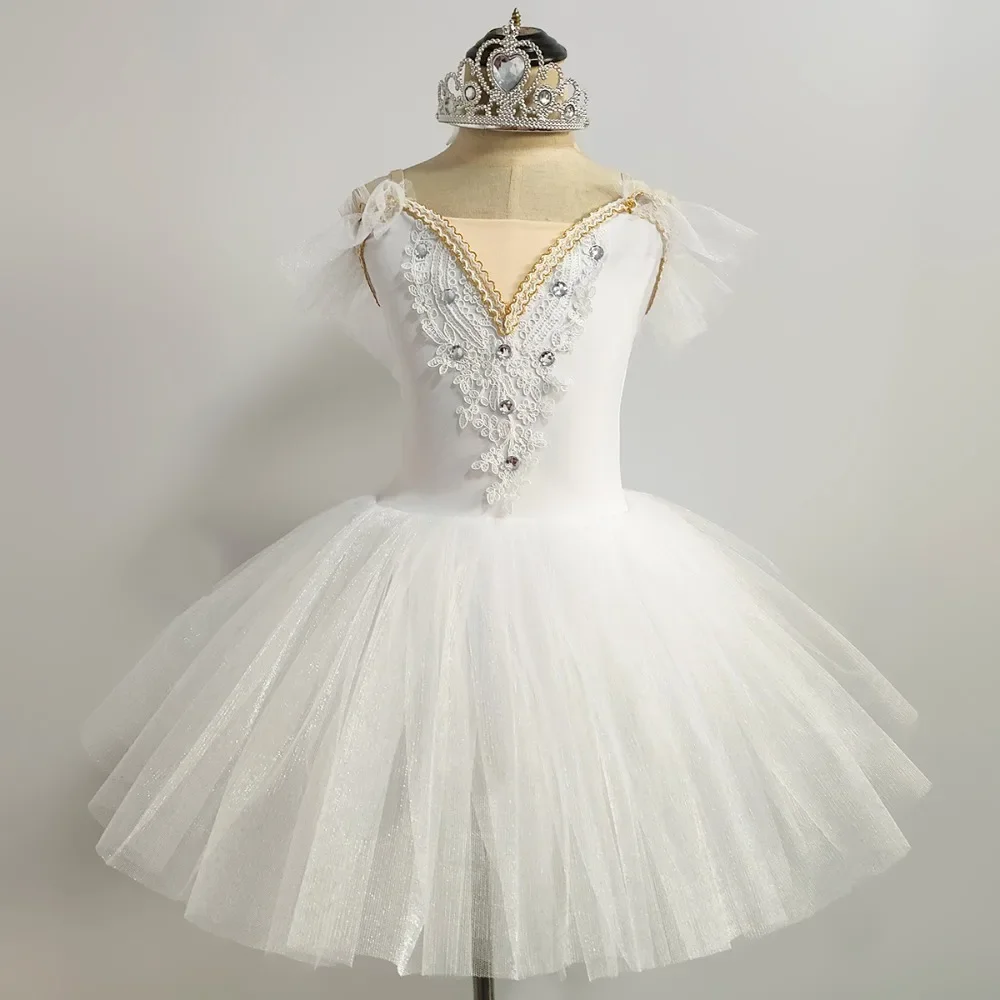 

Tutu Dresses Girls Dance Wear Stage Costumes Ballet Dress Kids Clothes Summer Princess Performance Fairy Children Clothing